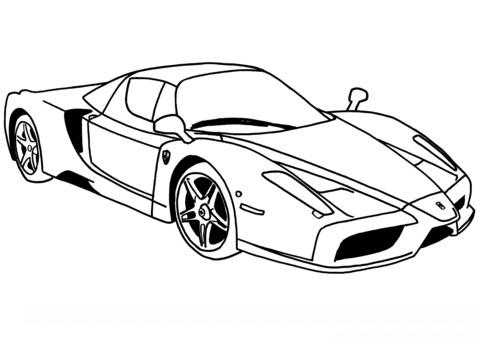 Desenho de Carro Automóvel Pdf para Colorir