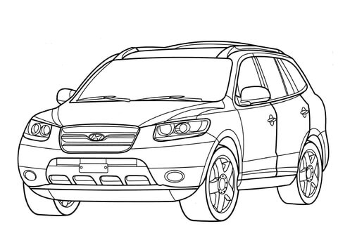 Desenho de Carro Download para Colorir