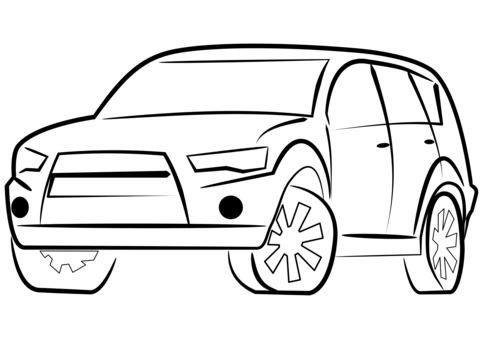 Desenho de Carro Grátis para Colorir