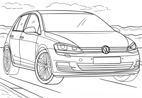 Desenho de Carro Grátis Pdf para Colorir