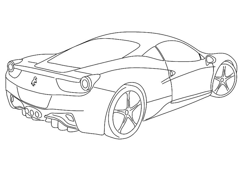 Desenho de Carro para Colorir Grátis Pdf Download