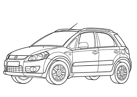 Desenho de Carro para Colorir Imprimivel