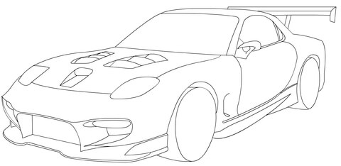 Desenho de Carro para Colorir Pdf Grátis