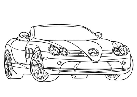 Desenho de Carro Pdf para Colorir e Imprimir