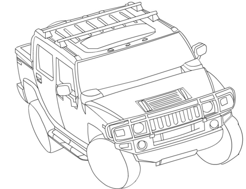 Desenho de Carro Veículo Grátis para Colorir