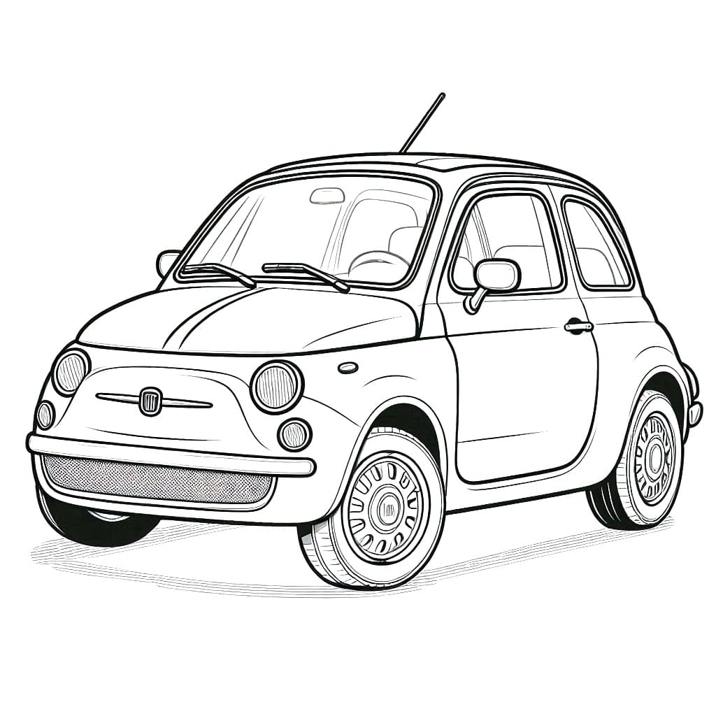 Desenho de Carro Fiat para Colorir