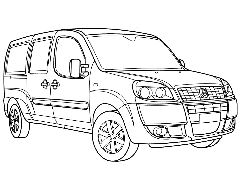 Desenho de Fiat Doblo para Colorir
