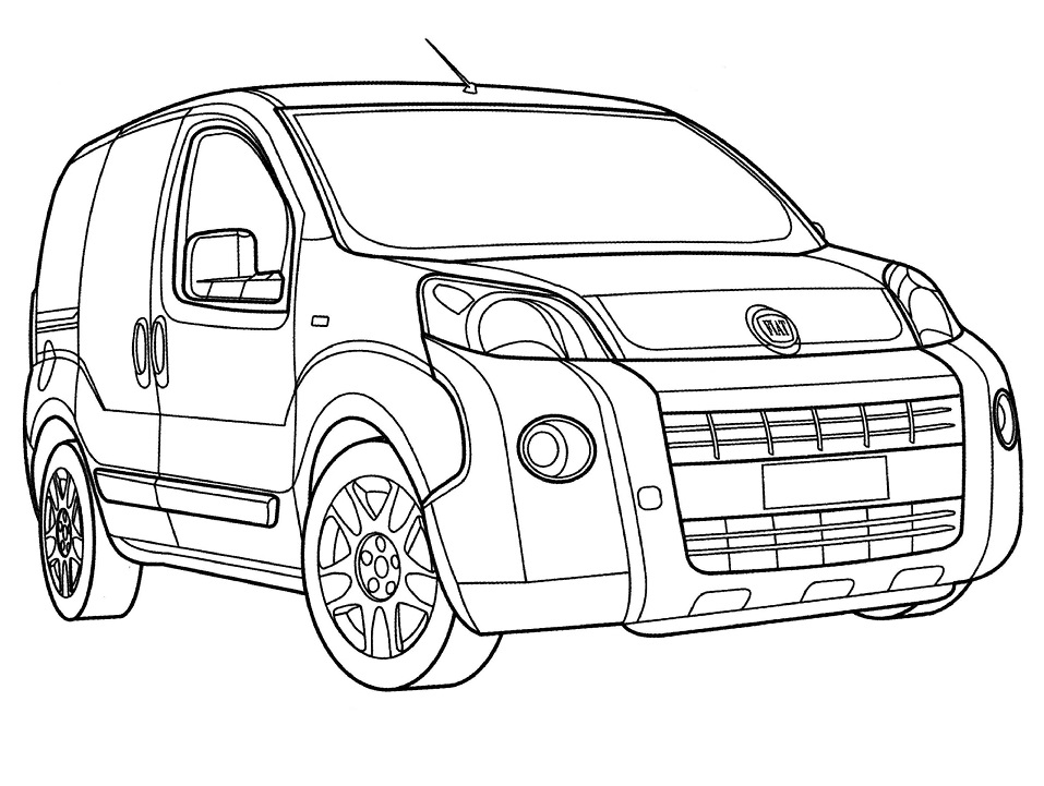 Desenho de Fiat Fiorino para Colorir