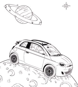 Desenho de Foto de Carro Fiat para Colorir