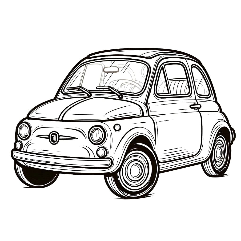 Desenho de Foto de Fiat para Colorir