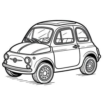 Desenho de Imagem de Fiat para Colorir