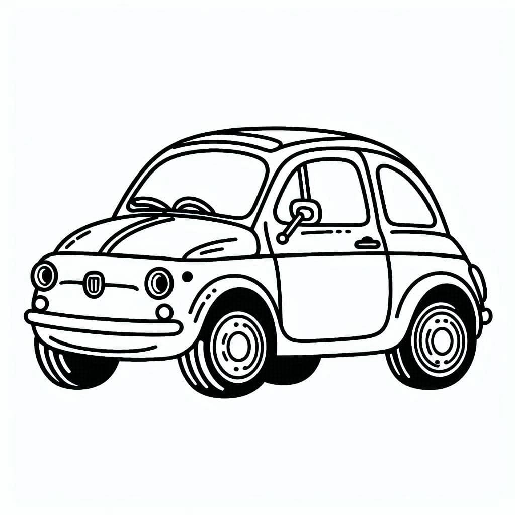 Desenho de Pintura de Fiat para Colorir