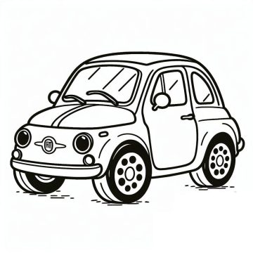 Desenho de Um Carro Fiat para Colorir