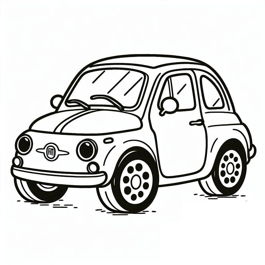 Desenho de um Carro Fiat para Colorir