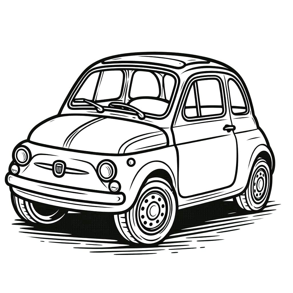 Desenho de um Fiat para Colorir