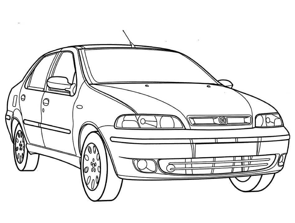 Desenho Fiat Albea para Colorir
