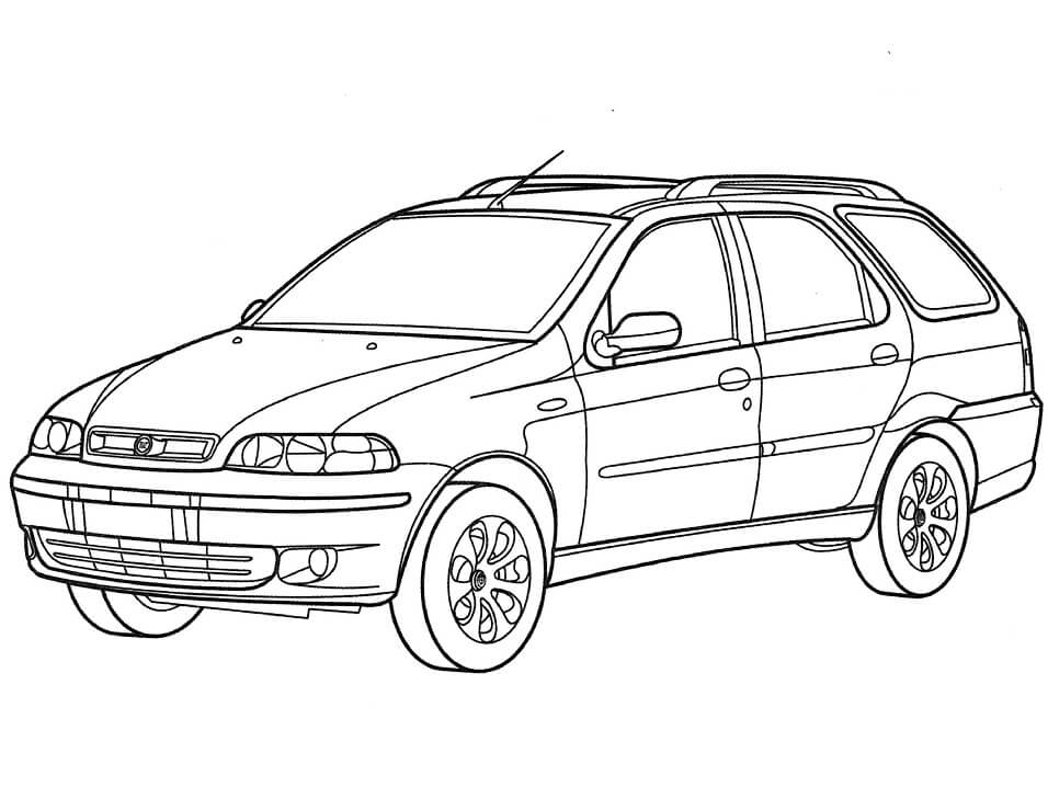 Desenho Fiat Palio para Colorir