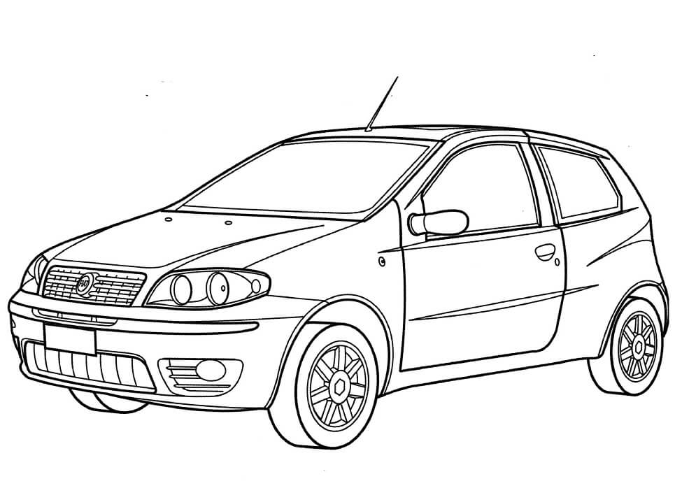 Desenhos de Carros Fiat para Colorir