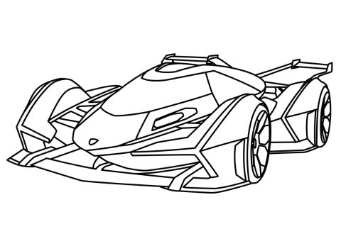 Desenho de Pintura de Lamborghini para Colorir