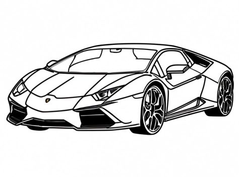 Desenho de Um Carro Lamborghini para Colorir