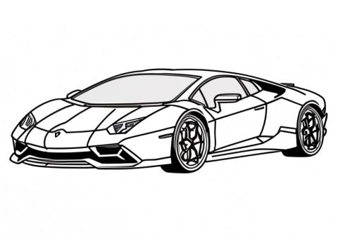 Desenho de Um Lamborghini para Colorir