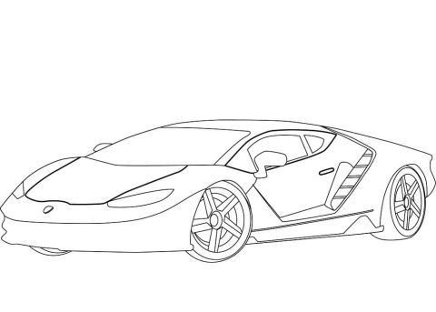 Desenho Lamborghini centenário para Colorir
