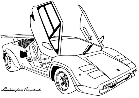 Desenho Lamborghini Countach para Colorir