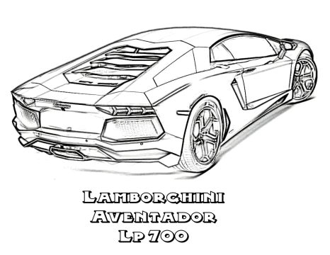 Desenho Lamborghini incrível para Colorir