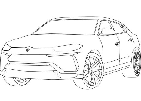 Desenho Lamborghini Urus para Colorir