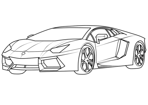 Desenhos de Carros Lamborghini para Colorir