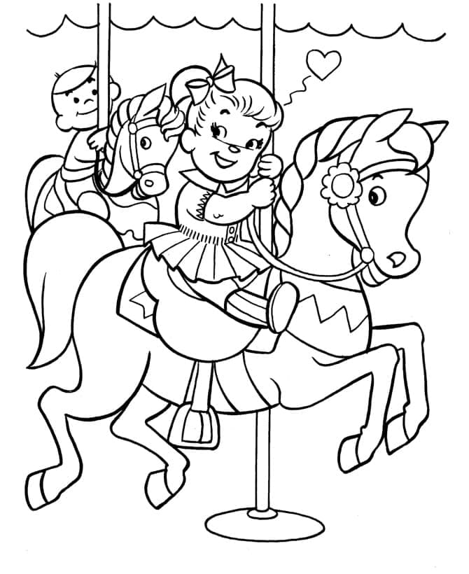 Desenhos de Carrossel para Colorir