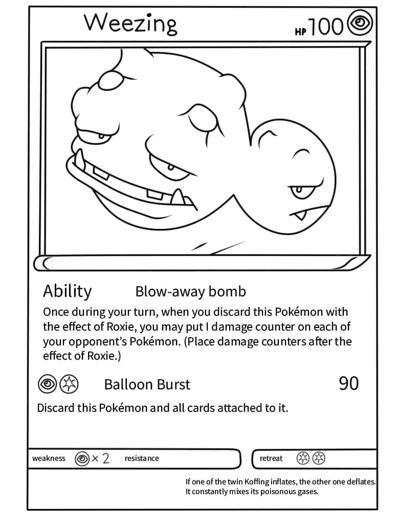 Desenhos de Carta Pokémon para Colorir