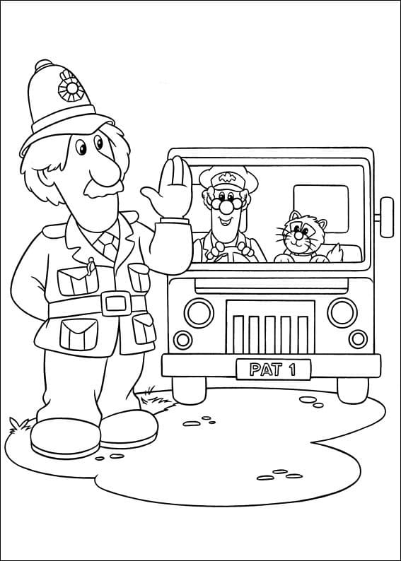 Desenho Arthur Selby e Carteiro Paulo para Colorir