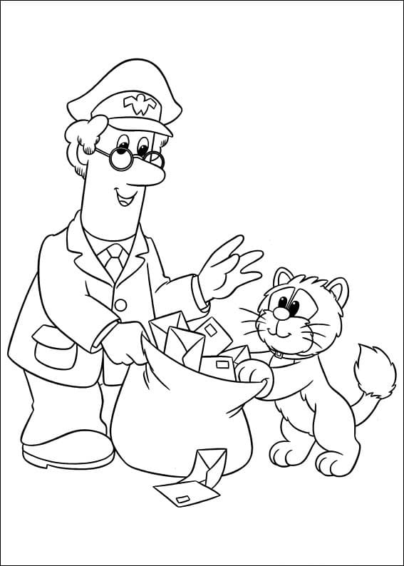 Desenho de Carteiro Paulo Download para Colorir