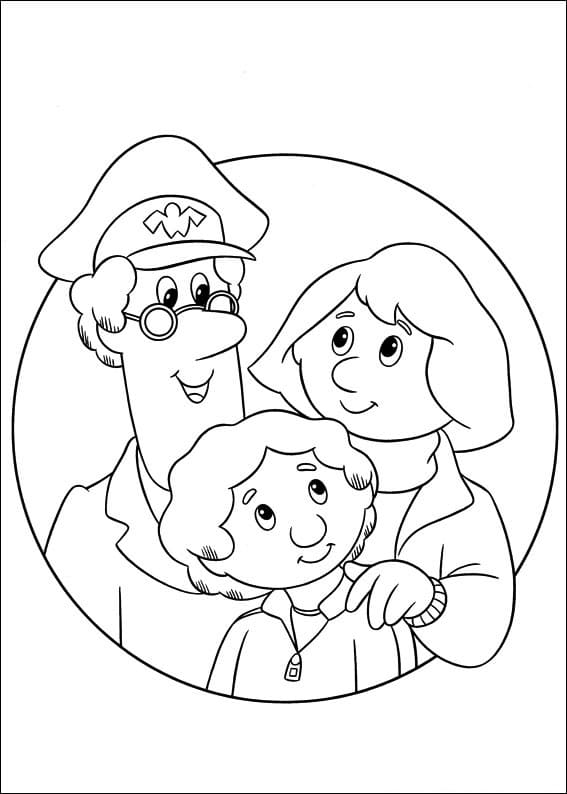 Desenho de Carteiro Paulo Grátis para Colorir