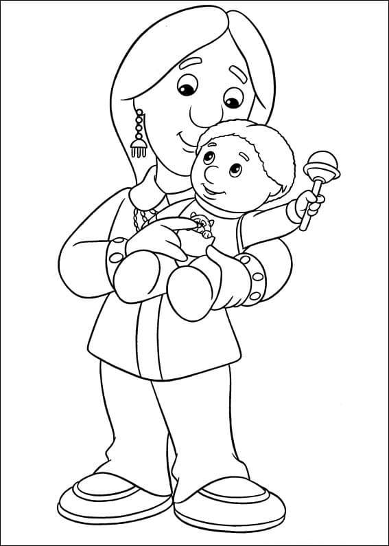 Desenho de Carteiro Paulo Grátis para Imprimir e Colorir