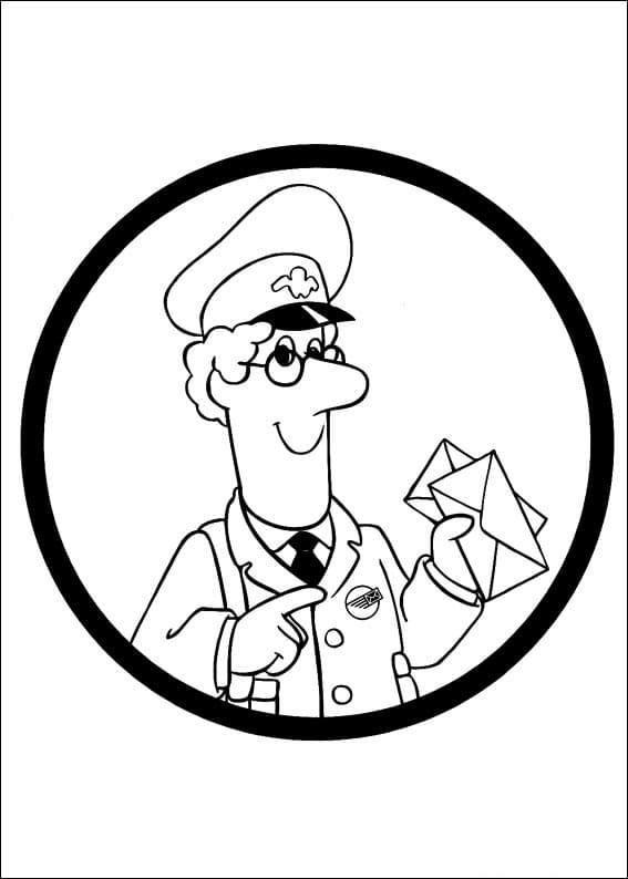 Desenho de Carteiro Paulo para Colorir Imprimivel