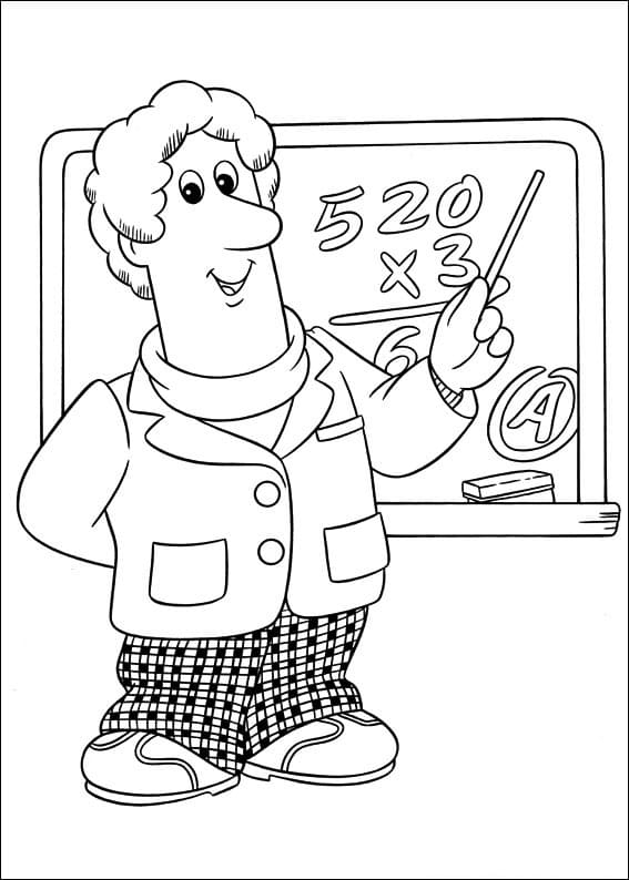 Desenho Jeff Pringle de Carteiro Paulo para Colorir