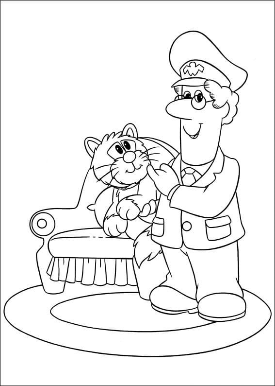 Desenho Jess e Carteiro Paulo para Colorir
