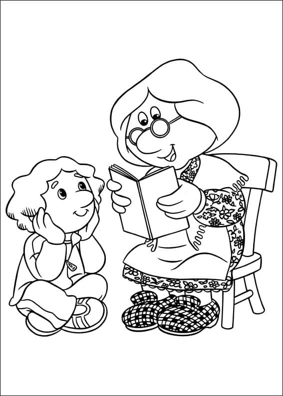 Desenho Mrs Goggins de Carteiro Paulo para Colorir