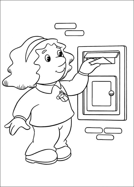 Desenho Sarah de Carteiro Paulo 1 para Colorir