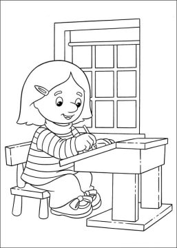 Desenho Sarah de Carteiro Paulo para Colorir