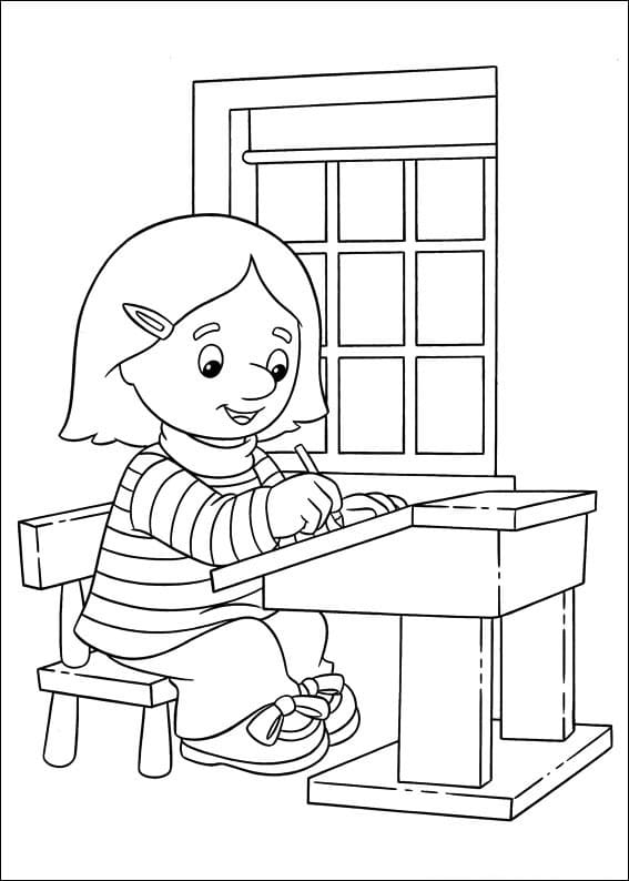Desenho Sarah de Carteiro Paulo para Colorir