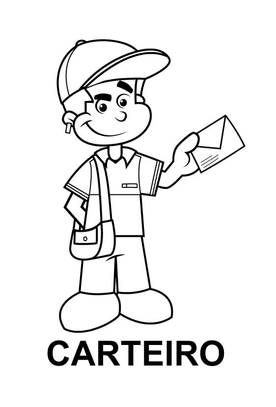 Desenho um Carteiro para Colorir
