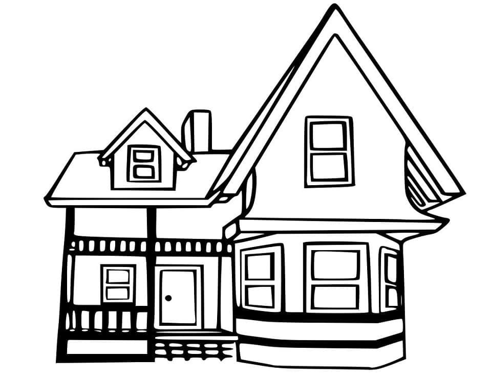 Desenho de Casa Perfeita para Colorir