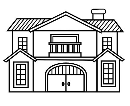 Desenho de Uma casa Perfeita para Colorir
