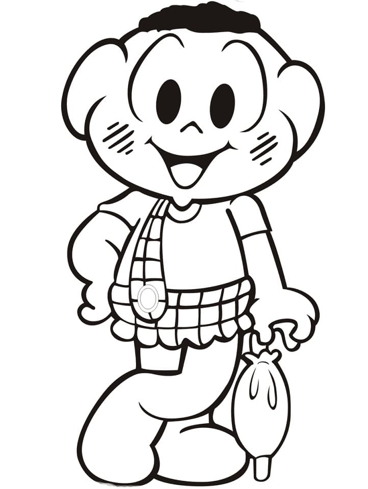 Desenho de Cascão da Turma da Monica para Colorir