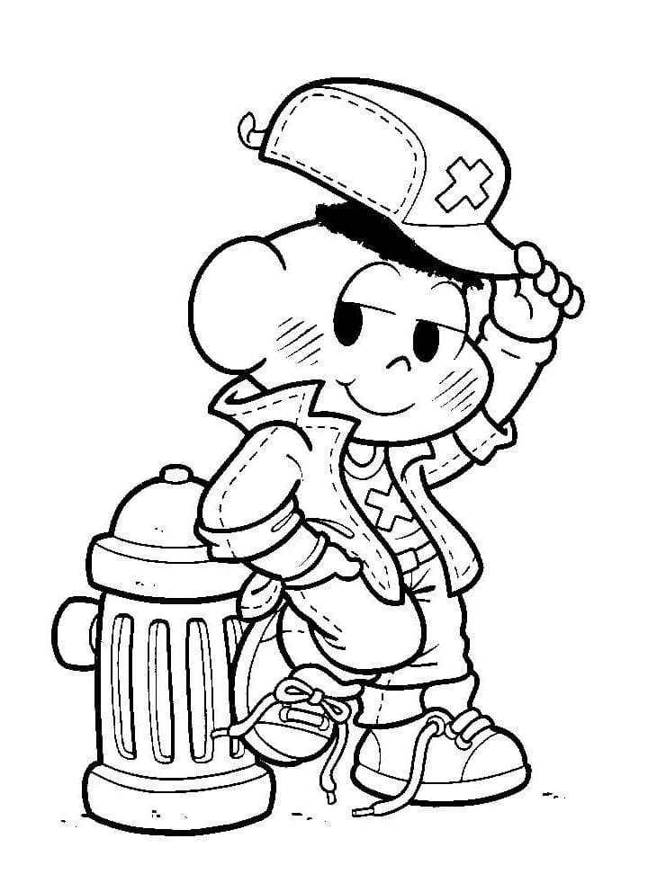 Desenho Imprimivel do Cascão Super Estiloso para Colorir Grátis