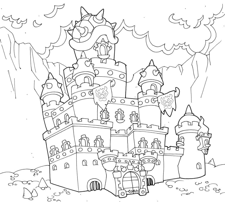 Desenho de Castelo do Mário para Colorir