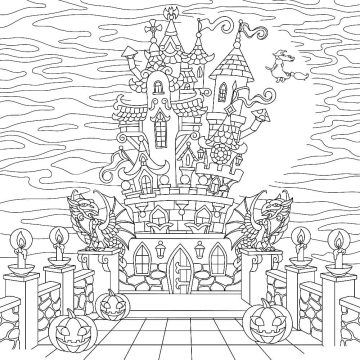 Desenho de Um Castelo Maravilhoso para Colorir